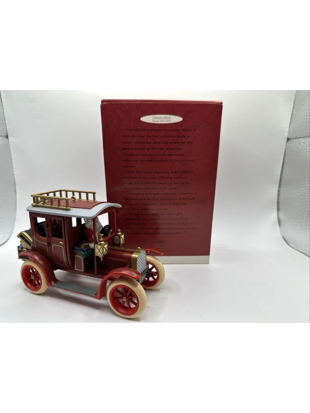 1993 Hallmark Keepsake Ornament Shopping With Santa Here Comes Santa Anniversary